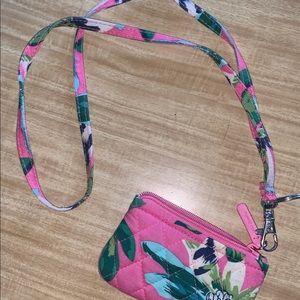 Vera Bradley lanyard and card holder